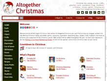 Tablet Screenshot of altogetherchristmas.com